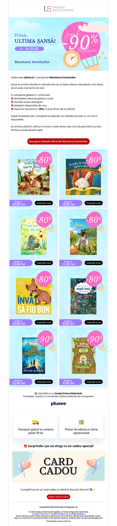 Ultima zi cu reduceri de până la -90%