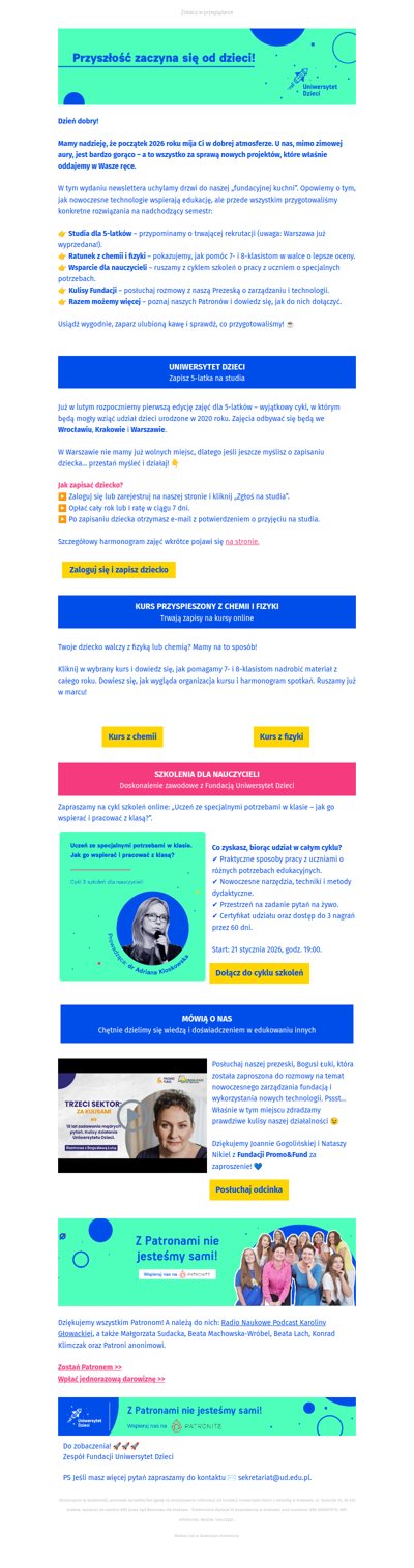 Sprawdź styczniowe działania fundacji 🚀☃️