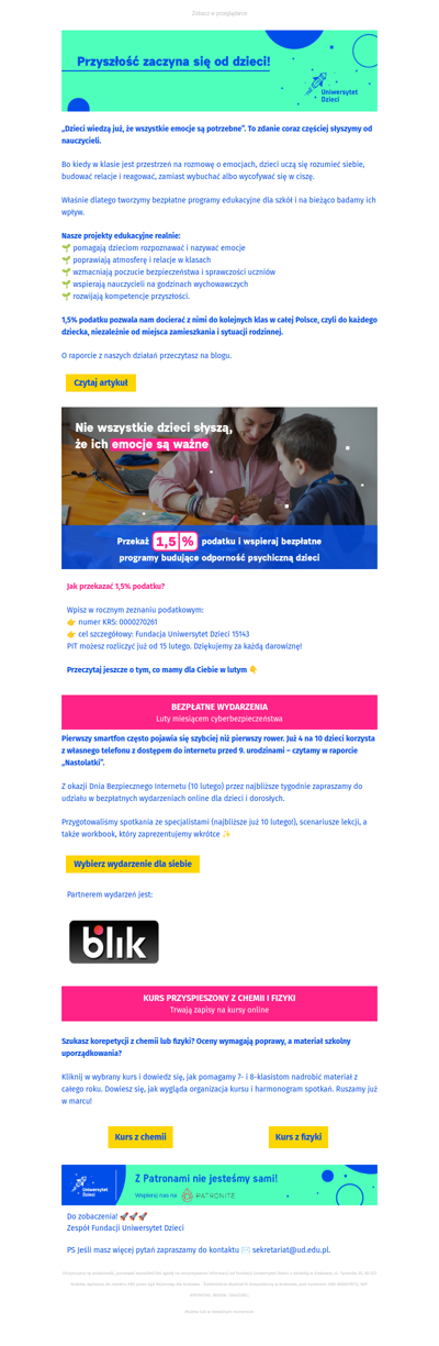 Twoje 1,5% podatku wspiera dobrostan uczniów. Sprawdź, jak to działa✨