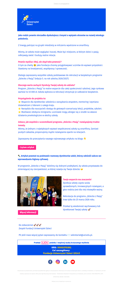 Zmieńmy wspólnie szkołę Twojego dziecka! 🚀