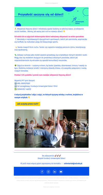 Dzieci potrzebują więcej ruchu. Zobacz, co z tym robimy 👉