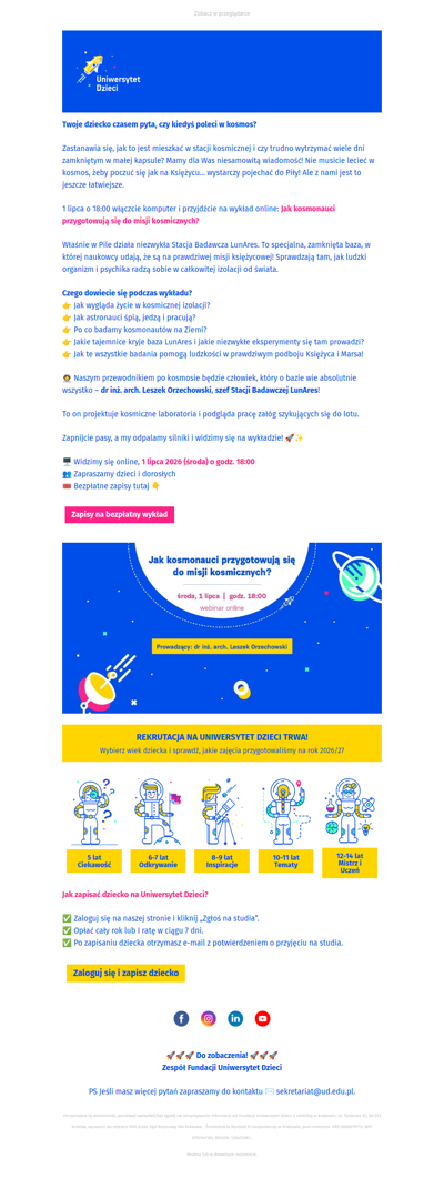 Jak pracuje kosmonauta? 👩‍🚀 Wykład online 👉