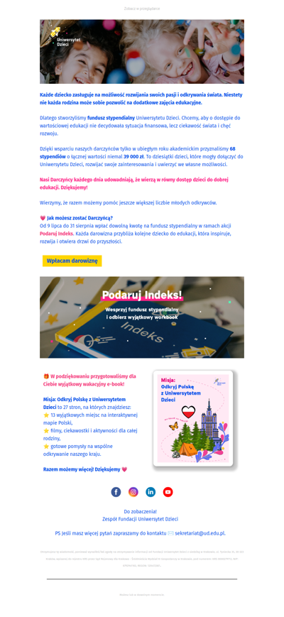 Pomóż ufundować stypendium i odbierz wakacyjny prezent ⛵