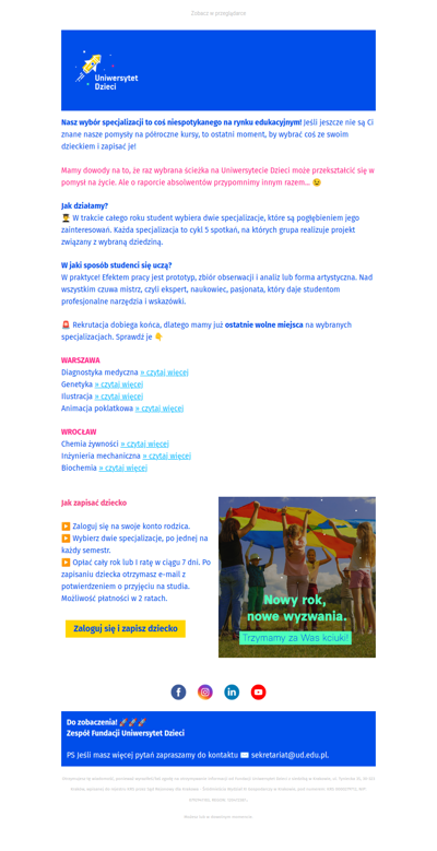 Studia 12-14 lat: ostatnie wolne miejsca w Warszawie i Wrocławiu
