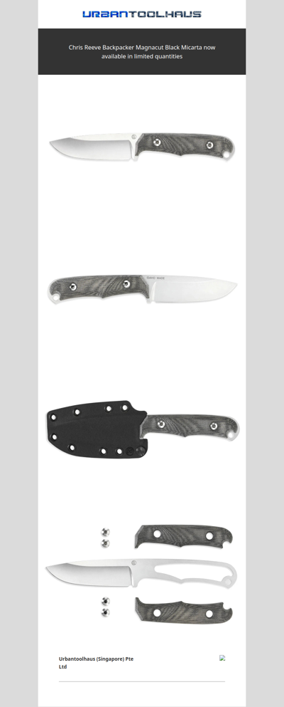 Chris Reeve Backpacker Magnacut Black Micarta