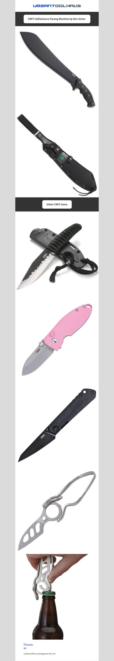 CRKT Halfachance Parang Machete by Ken Onion