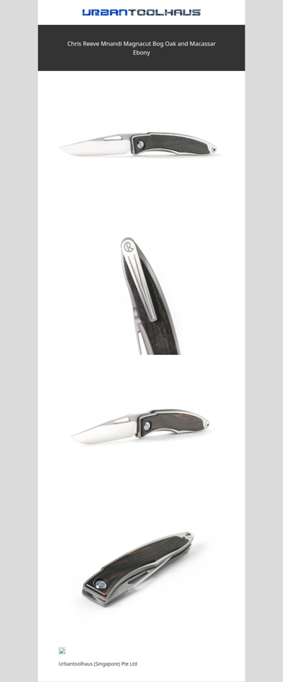 Chris Reeve Mnandi Magnacut Bog Oak and Macassar Ebony