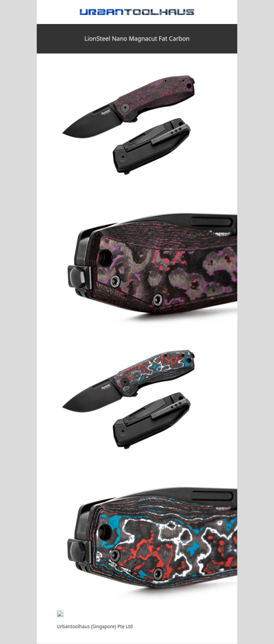 LionSteel Nano Magnacut Fat Carbon now available