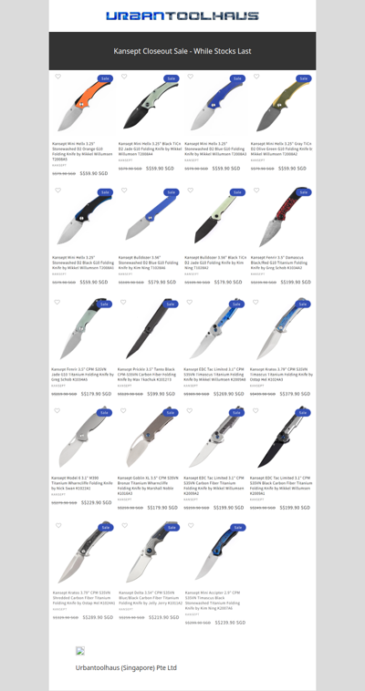 Kansept Closeout Sale - While Stocks Last