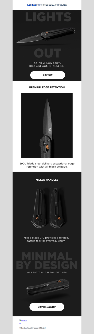 New Benchmade Black S90V Lowden™