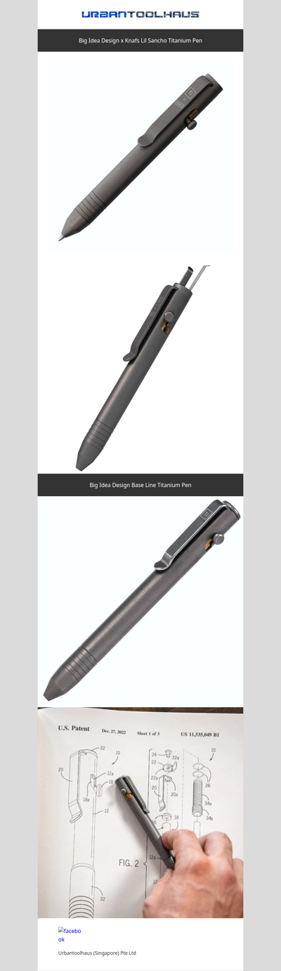 Big Idea Design Lil Sancho and Base Line Titanium Pens