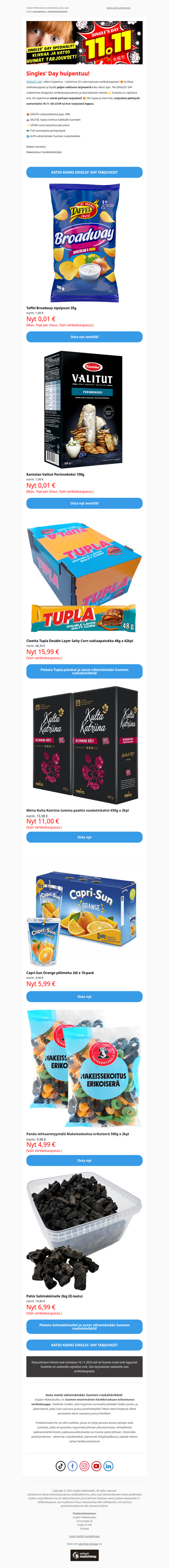 💚 Taffel sipsipussi vain 0,01€ 😍 Ale jopa -90%