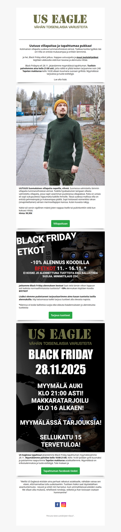 US Eagle järjestää tapahtuman ja uutuus tuote julki!