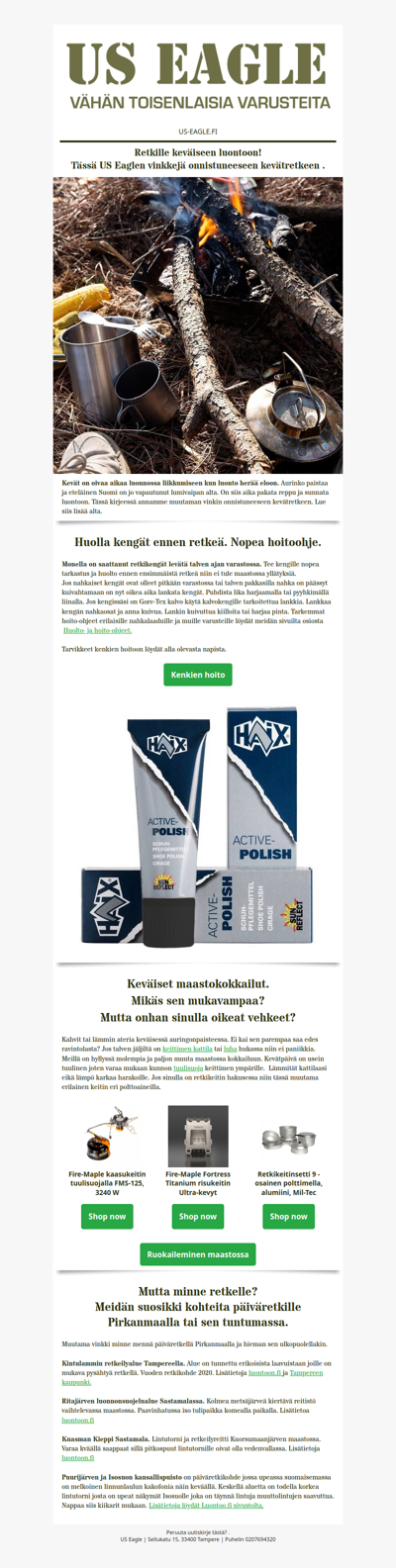 Kevätretkeilijän pikavinkit!