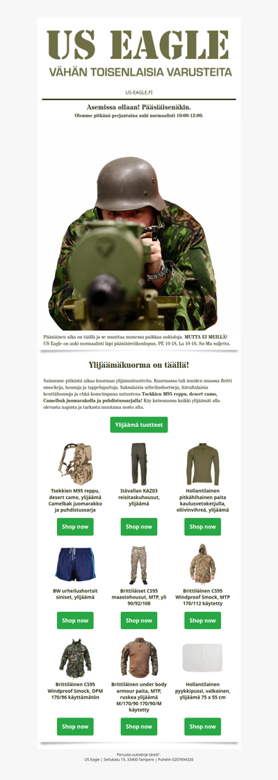 Pääsiäisenä olemme auki normaalisti! Ja ylijäämääkin saatiin. 😃