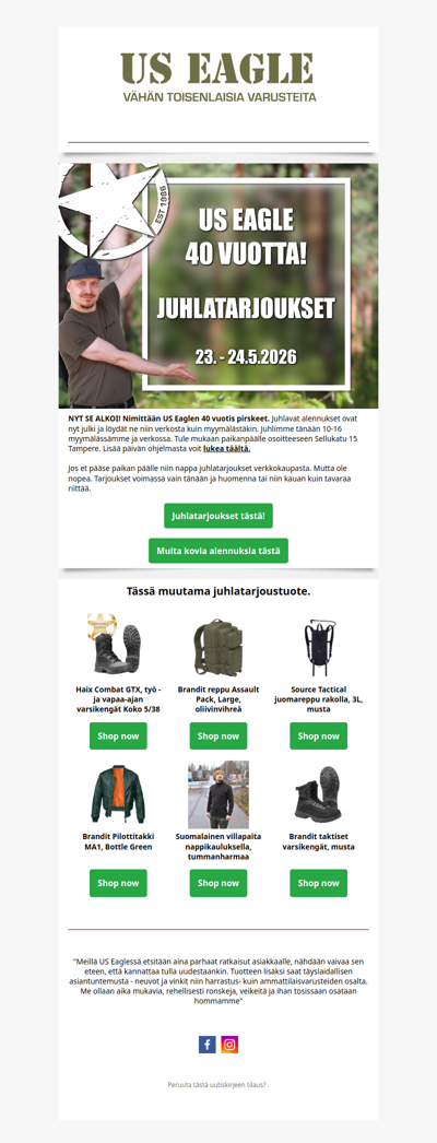 🎉 Juhlatarjoukset on nyt julki! Juhli tänään kanssamme!