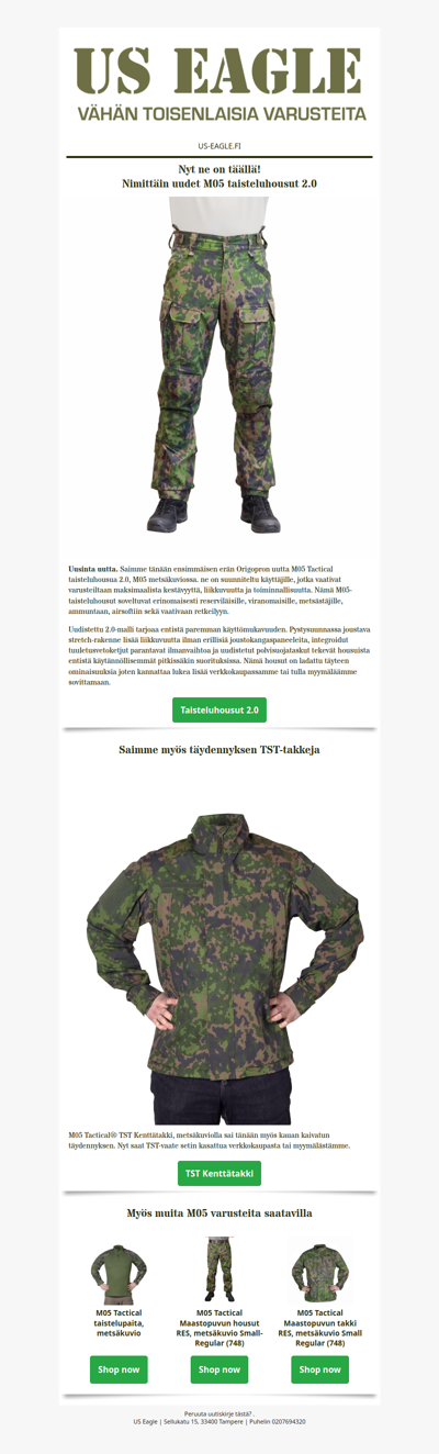 NYT NE ON TULLEET! M05 TST-Housut 2.0 ovat täällä!