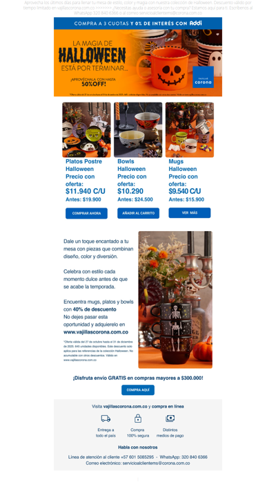 🎃 ¡Últimos días para disfrutar 40% OFF en nuestra colección de Halloween!👻