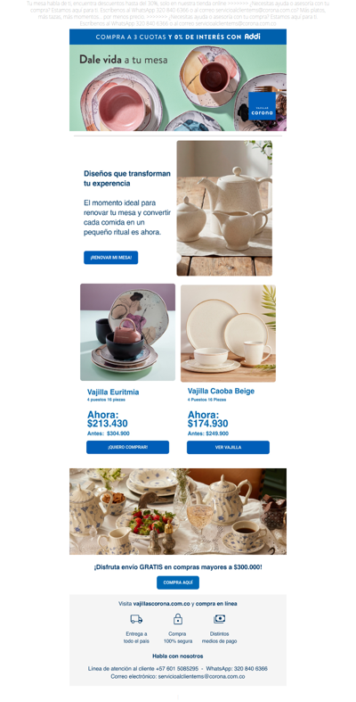 Diseños que sorprenden en la mesa ✨ Hasta 30% OFF