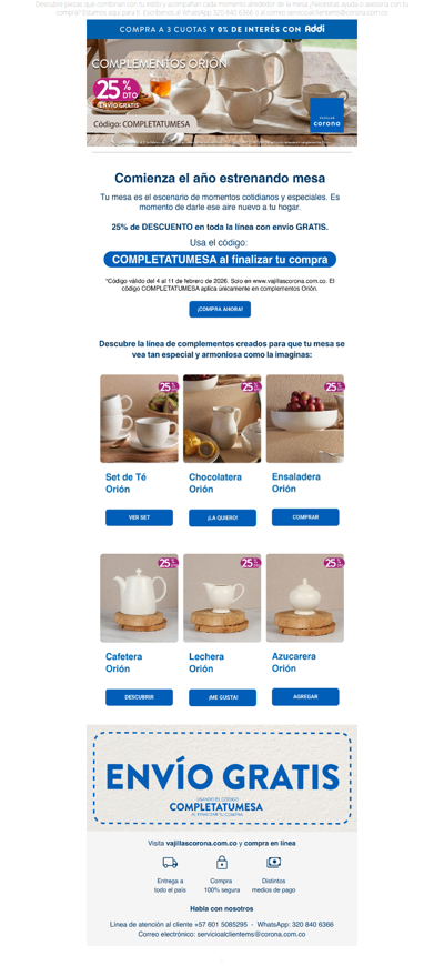 Tu mesa merece algo más 💛 Descúbrelo con 25% DCTO + Envío GRATIS