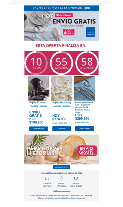 🚀 EXCLUSIVO HOY: Envío GRATIS en todas tus compras y Hasta 40% DCTO en ofertas
