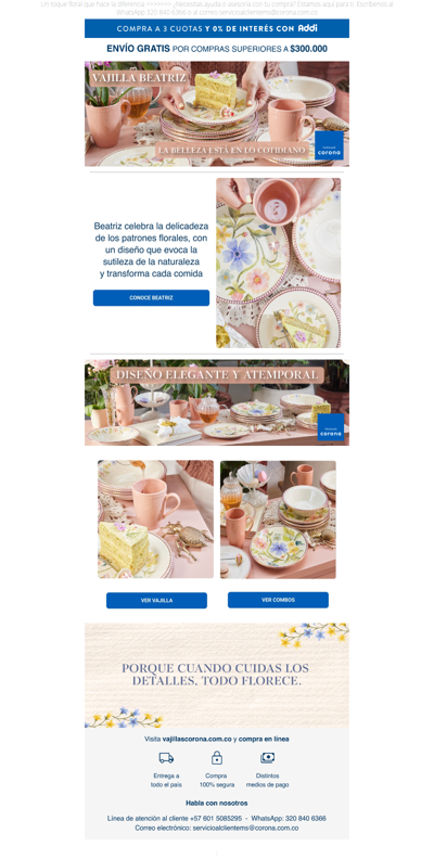 Vajilla Beatriz: 🌸 La belleza está en los detalles
