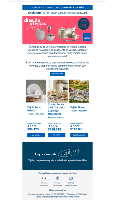 ¡Tu mesa nueva empieza con 73% de descuento! Ofertas por Aniversario ⏰