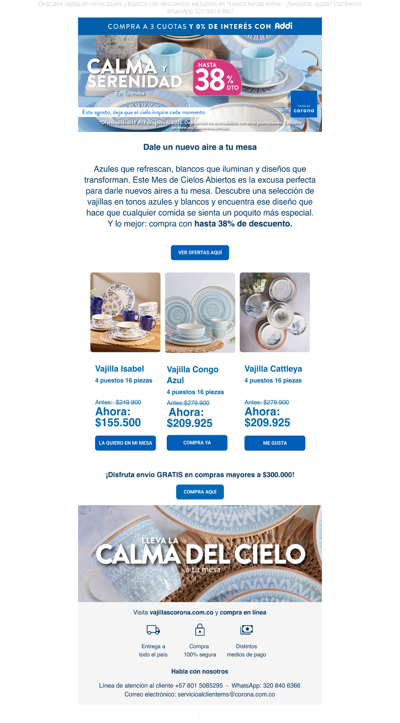 💙 Hay colores que invitan a quedarse… hasta 38% OFF​