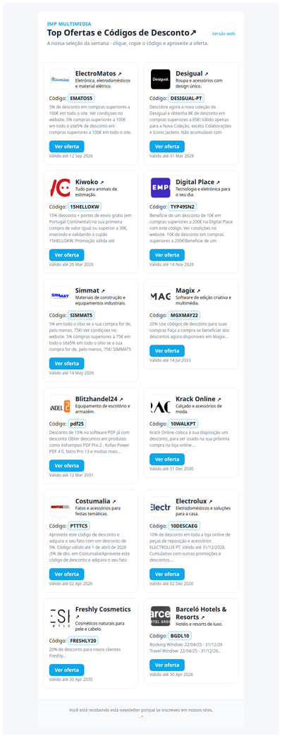 Top ofertas e códigos de desconto da semana 11 de 2026