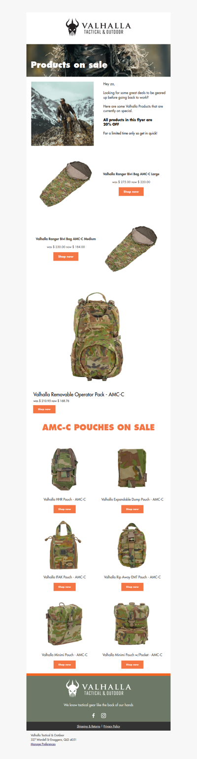 Valhalla AMC Items On sale