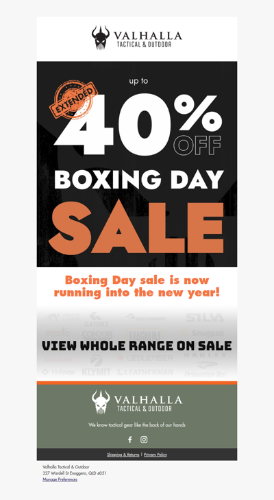 Boxing Day Deals Extended Just for You!🎆