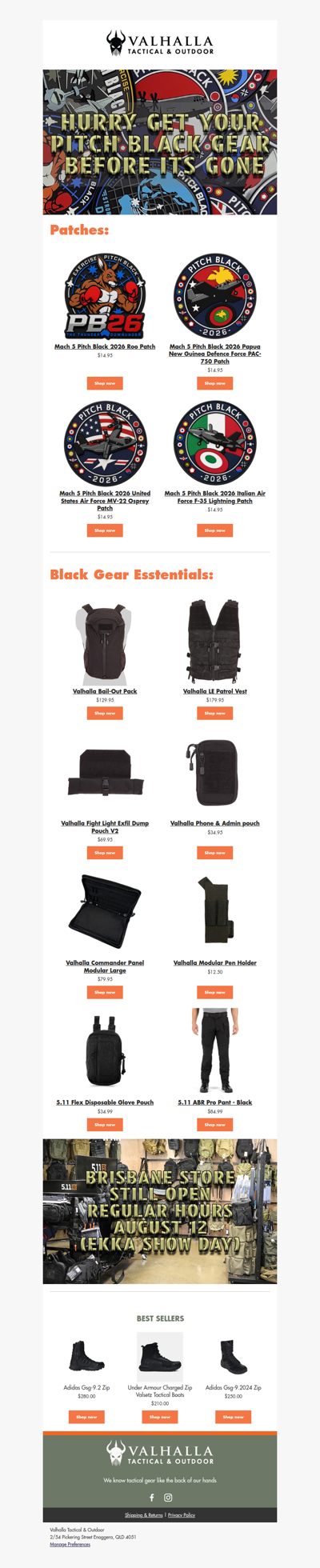 Final Days: Secure Your Pitch Black Gear!