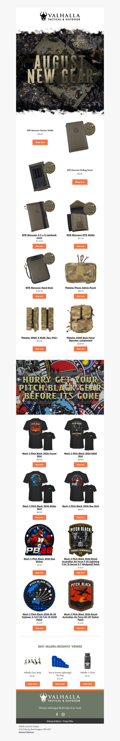 August Updates: New Tactical Gear Alert!