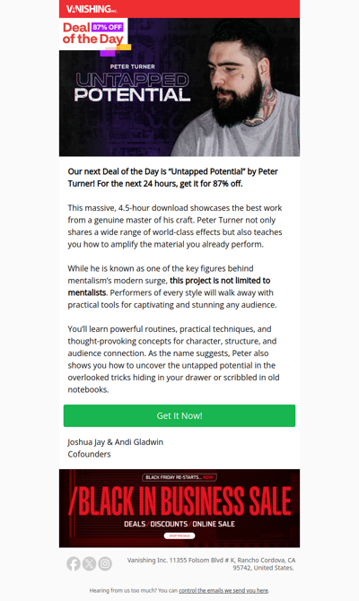 DOTD #4: Over 4 Hours of Peter Turner for 87% off