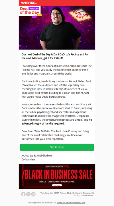 DOTD #8: A Fool Us act for 75% off?