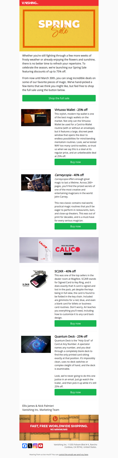 Spring is Here, and so is our Sale!