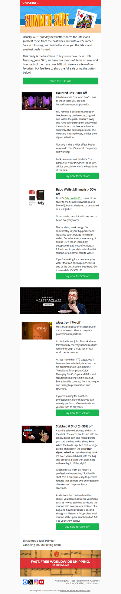 Everything in this newsletter is on SALE!