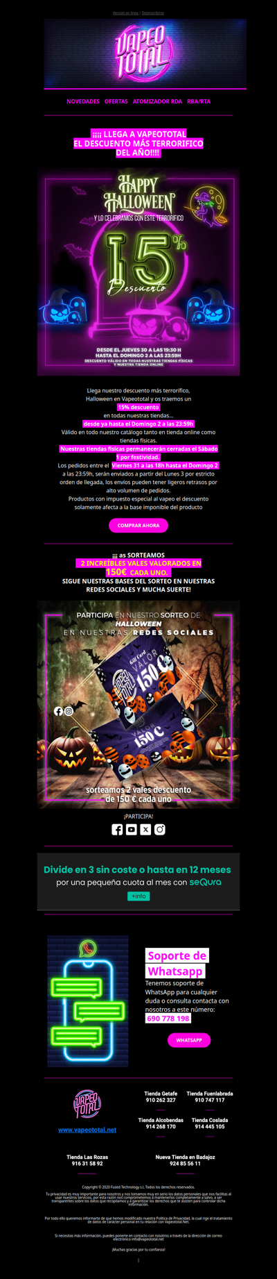 🎃👻15% Halloween en Vapeototal 👻🎃