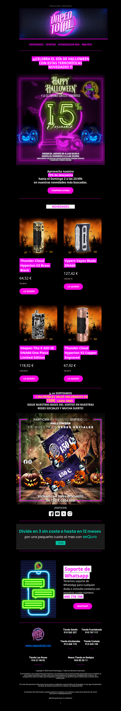 👻🎃 15% Novedades TOP 👻🎃