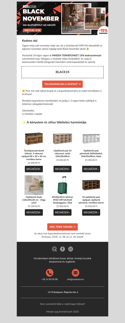 Indul a maratoni Black November akció! 🖤🎉