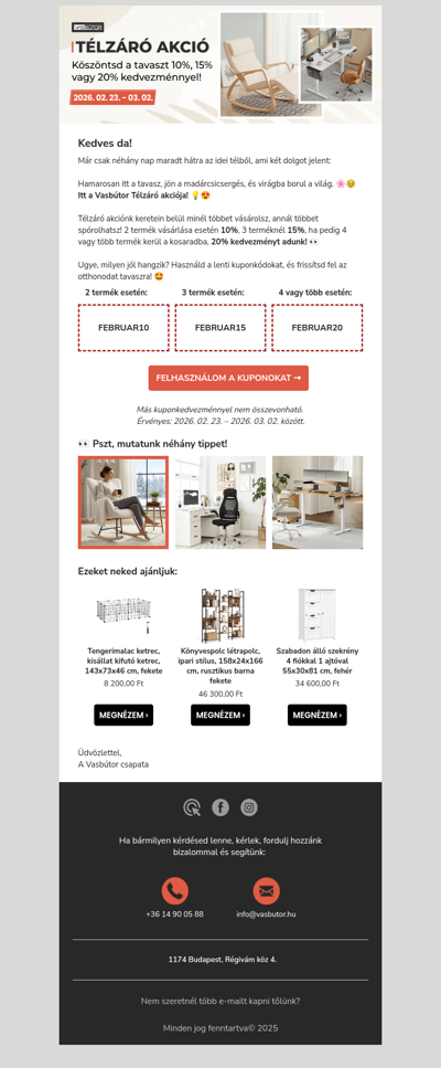 Télzáró akció a Vasbútornál! ❄️🔓