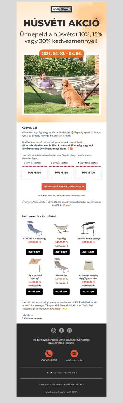 Csokitojás helyett kedvezmény a Vasbútornál 🐣💡