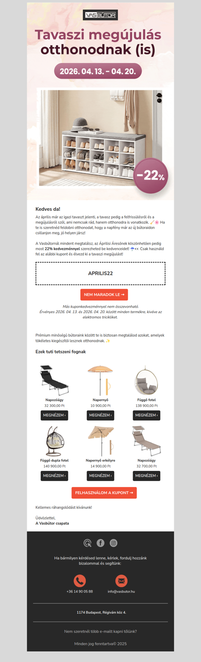 Áprilisi Áreső a Vasbútornál ☔️🌸