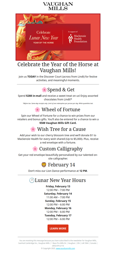 Celebrate the Year of the Horse at Vaughan Mills Today