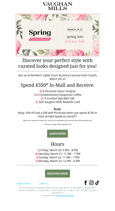 Your Spring Refresh Starts at Vaughan Mills