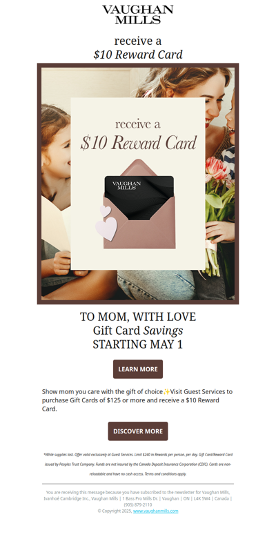 Celebrate Mom – Get a $10 Reward Card!🌷