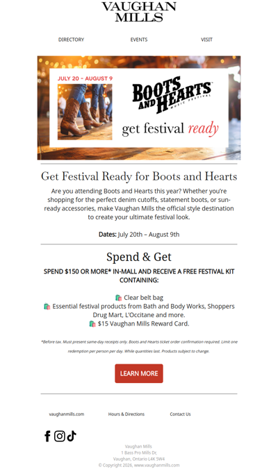 Festival Mode: Boots & Hearts Shopping at Vaughan Mills