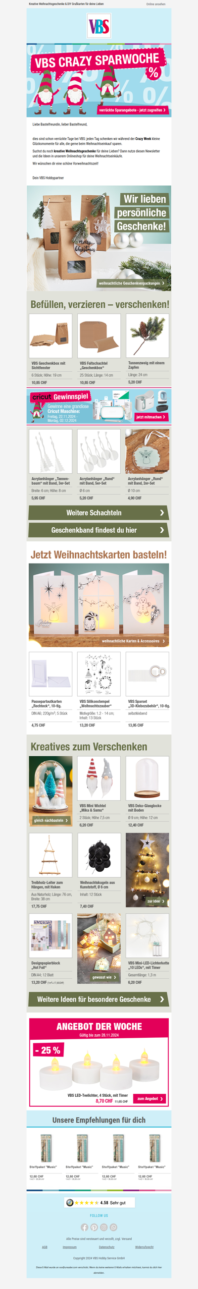 Crazy Week: Spare und bastle Weihnachtsgeschenke!