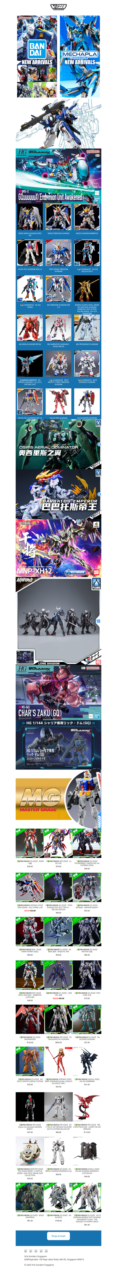 【𝐕𝐂𝐀⭐️𝐑𝐄𝐋𝐄𝐀𝐒𝐄 𝐈𝐍𝐅𝐎】LATEST GUNPLA + MECHAPLA | VCA Gundam Singapore