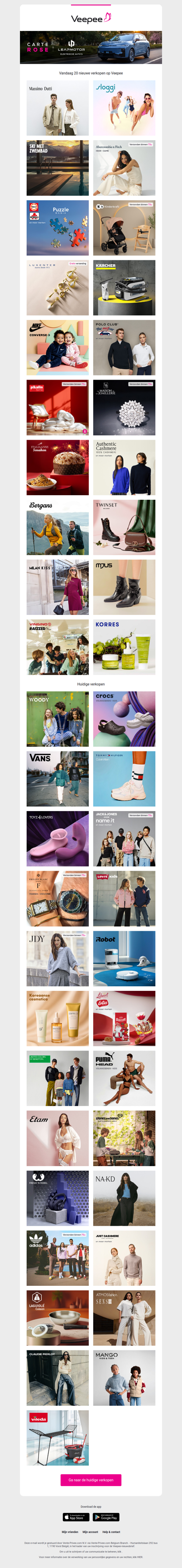 Vandaag: Massimo Dutti, Sloggi , Ski met zwembad en 17 andere verkopen op Veepee